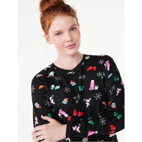 Women’s Ultra Soft Long Sleeve T-Shirt & Joggers 2-Piece Pajama Lounge Size XL - Picture 4 of 5